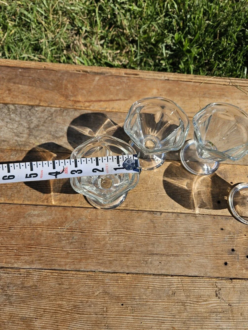 Vintage Retro MCM Anchor Hocking Tulip Glass Ice Cream Sundae Dessert Cups Set 4